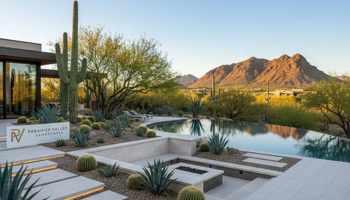 Professional landscaping services and lush backyard design in Chandler, AZ