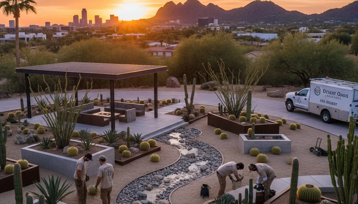 Professional landscaping services in Chandler AZ creating lush green lawns and outdoor designs