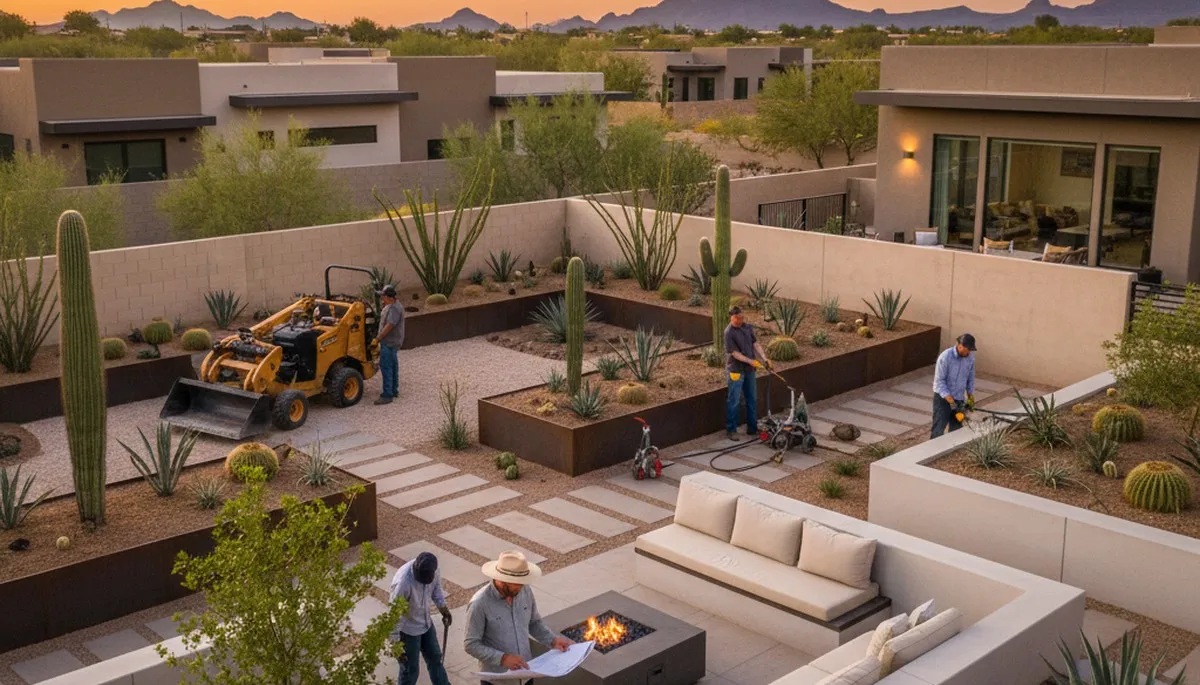 Professional landscaping services in Chandler AZ enhancing residential outdoor spaces